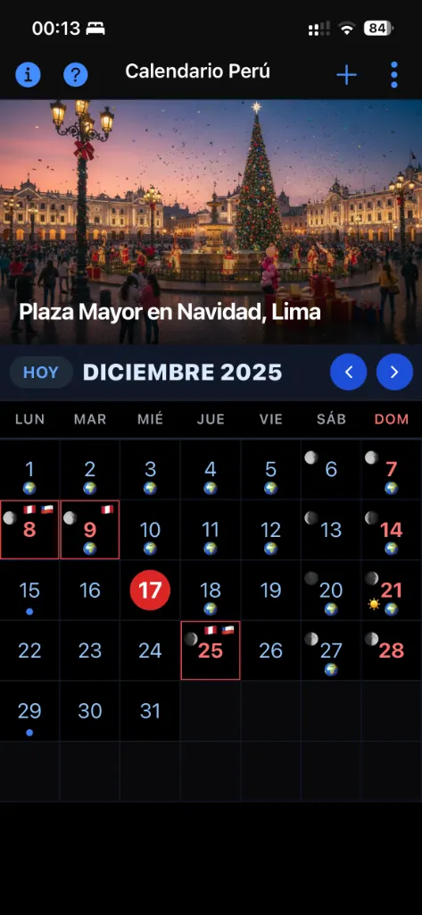 Vista de Calendario