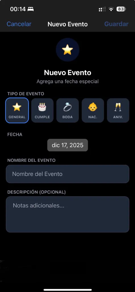 Crear Evento